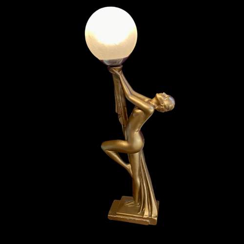 Art Deco Plaster Lamp by Guy Leonardi image-1