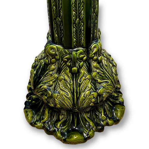 Large Majolica Planter and Plant Stand image-4