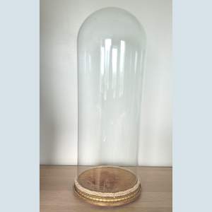 Victorian Glass Display Dome on Decorated Base
