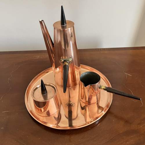 Mid Century Portuguese Copper Chocolate-Coffee Serving Set image-1