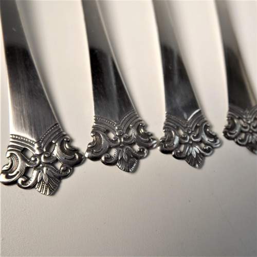 Mid Century Silver Demitasse Spoons by Norwegian Magnus Aase image-4