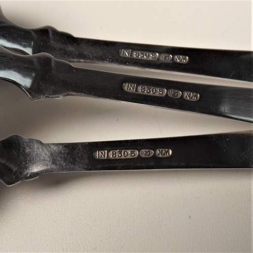 Mid Century Silver Demitasse Spoons by Norwegian Magnus Aase image-6