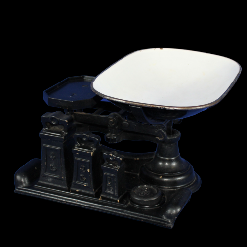 Cast Iron Set of Scales with Integral Weights image-1
