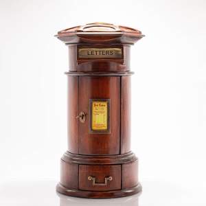 Vintage Country House Style Mahogany Table Top Post Box