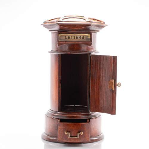 Vintage Country House Style Mahogany Table Top Post Box image-2