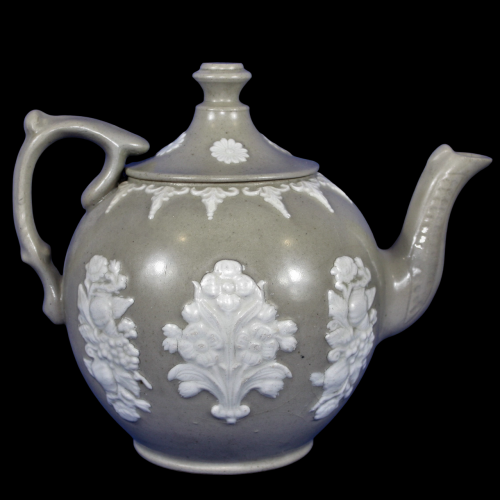 Victorian Bargeware Teapot - Applied Decoration - Mrs Hudson 1899 image-3