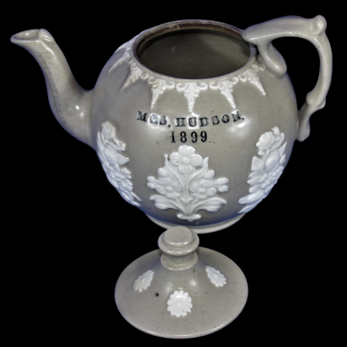 Victorian Bargeware Teapot - Applied Decoration - Mrs Hudson 1899 image-6