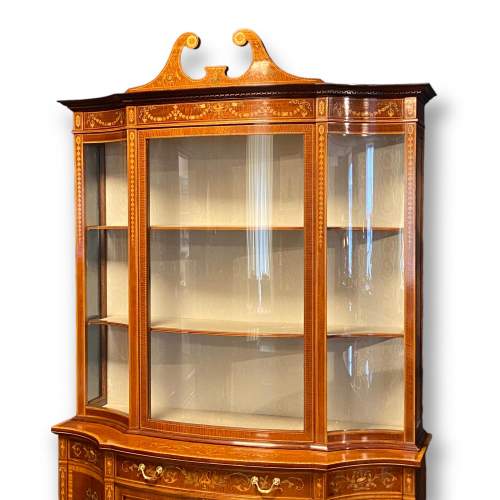 Exhibition Quality Marquetry and Penwork Display Cabinet image-2