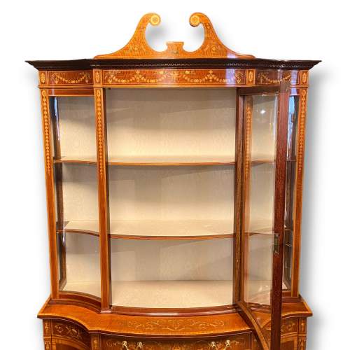 Exhibition Quality Marquetry and Penwork Display Cabinet image-3