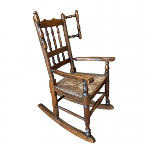 19th Century Lancashire Winged Childrens Rocking Chair