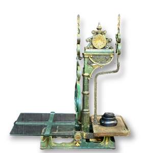 Large Green Painted Shop Scales
