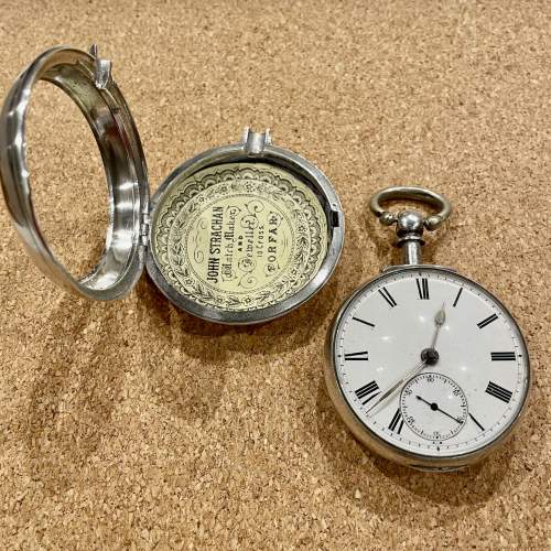 1900 Silver Pair Cased Fusee Pocket Watch image-3