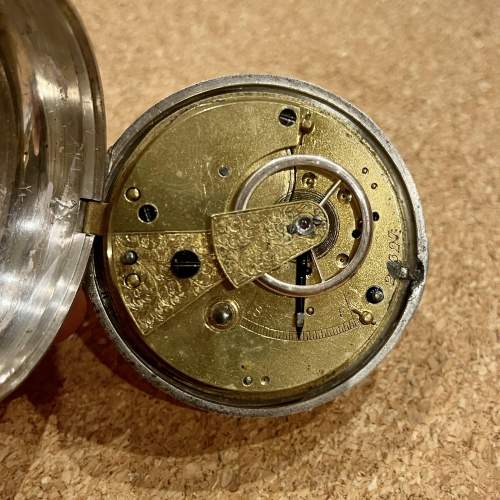 1900 Silver Pair Cased Fusee Pocket Watch image-4