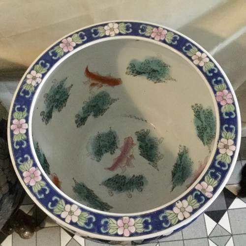 Matching Pair of Chinese Koi or Goldfish Bowls image-5