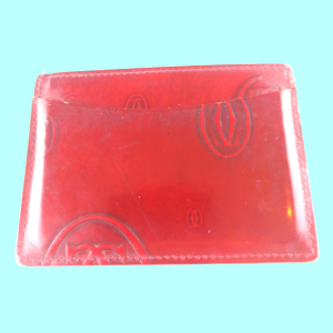 Cartier Red Leather Credit Card Wallet