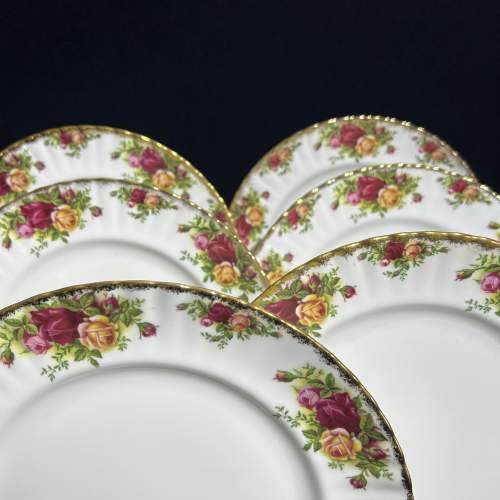 Six Royal Albert Old Country Roses Dinner Plates image-4