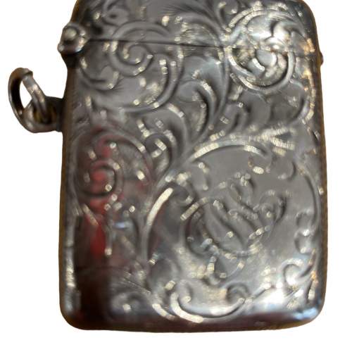 An Engraved Solid Silver Vesta Case image-6