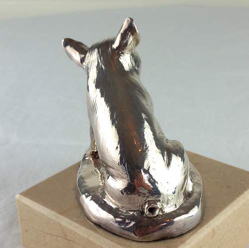 Silver Happy Pig mounted on later Marble Base - Hallmarked 2014 image-4