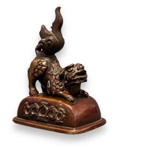 Early 19th Century Chinese Bronze Foo Dog