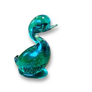 Whitefriars Aqua Glass Duck