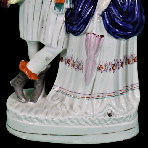 19th Century Staffordshire Flat Back of a Man and Woman image-3