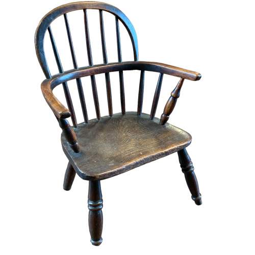19th Century Apprentice Piece Childs Windsor Chair image-1
