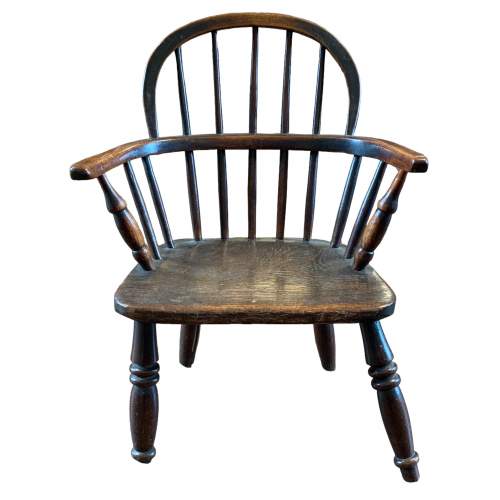19th Century Apprentice Piece Childs Windsor Chair image-2