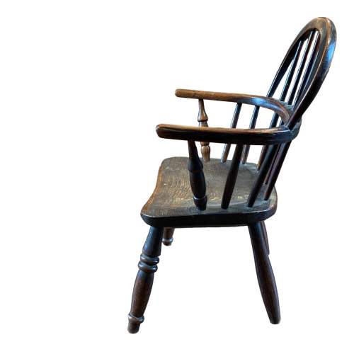 19th Century Apprentice Piece Childs Windsor Chair image-3