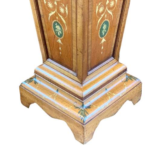 Pair of Edwardian Hand Decorated Satinwood Pedestals image-4