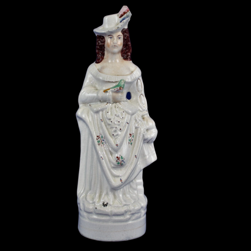 19th Century Staffordshire Pottery Female Figure image-1