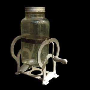 ROWLWAY 20th Century Vintage Glass Butter Churn