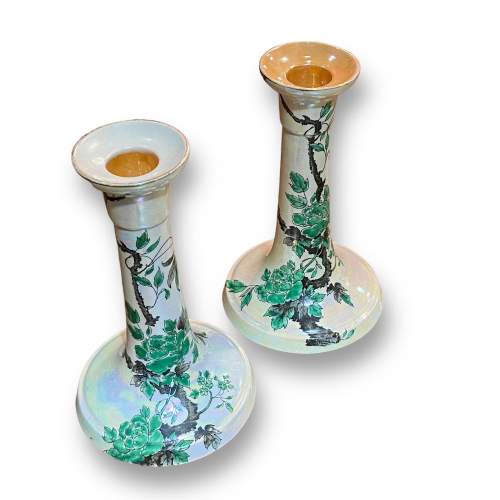 Near Pair of Shelley Candlesticks image-2