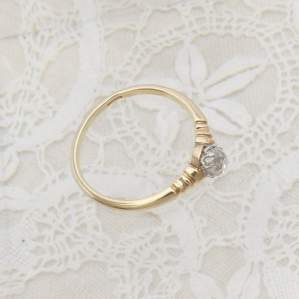 Victorian 18ct Gold Diamond Solitaire Ring size P