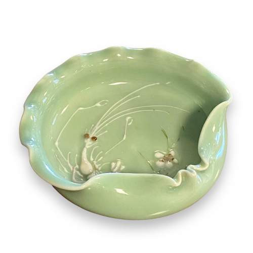 Tashio Period Hirado Ware Celadon Bowl image-1