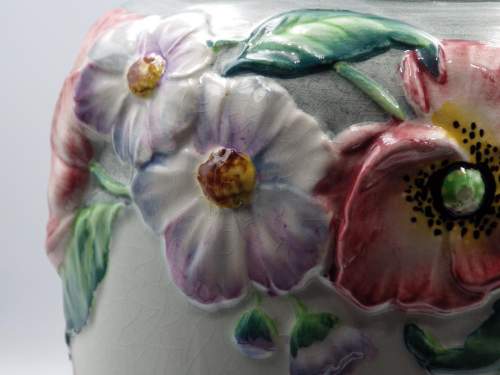 Carltonware 1930s Art Deco Floral Australian Pottery Vase image-4