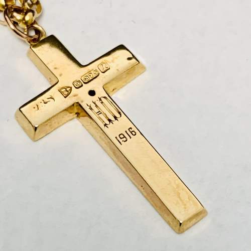 9ct Rose Gold Chester Cross and Chain image-2