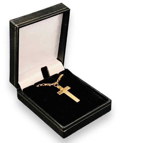 9ct Rose Gold Chester Cross and Chain image-6