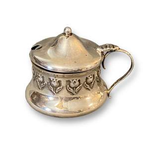 Art Nouveau Silver Mustard Pot