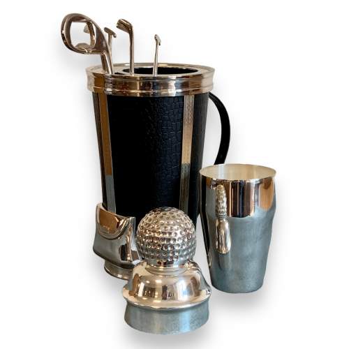 Silver Plated Novelty Golfing Cocktail Shaker Set image-2