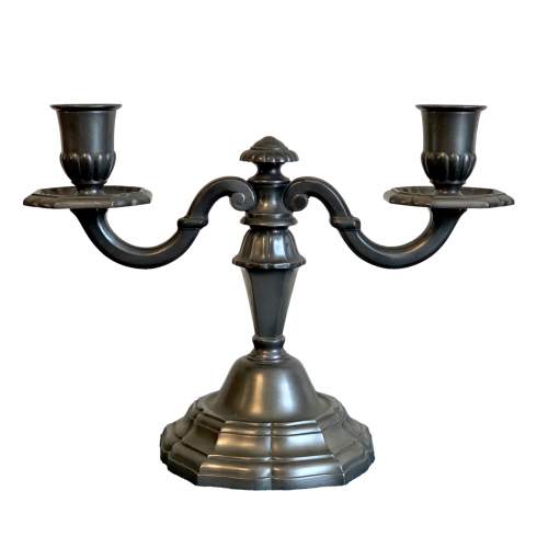 Pair of French Pewter Candelabra image-2