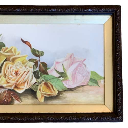 Framed Oil Painting of Roses image-4