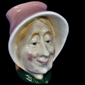 Vintage Kingston Pottery Dickens Character Jug - Mrs Micawber