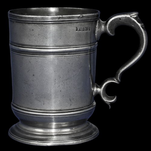 Pewter One Pint Tankard Inscribed 107  Wood Street Cheapside image-2