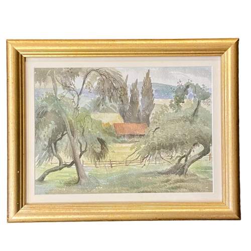 Franklin White Watercolour Painting The Meadow Field image-1