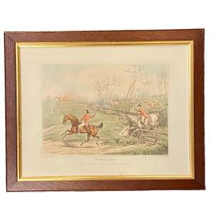 H Aiken Coloured Hunting Engraving Getting Away