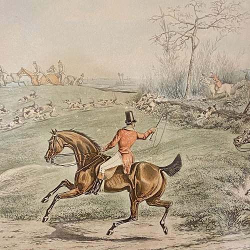 H Aiken Coloured Hunting Engraving Getting Away image-3