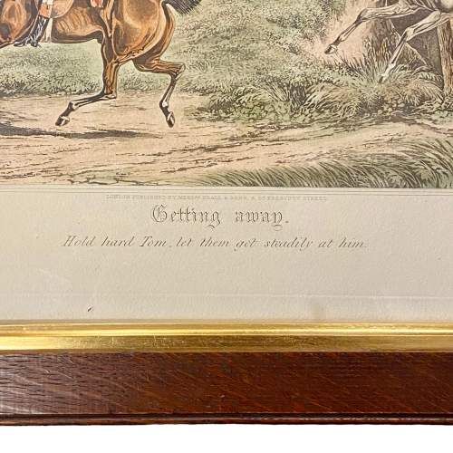 H Aiken Coloured Hunting Engraving Getting Away image-4