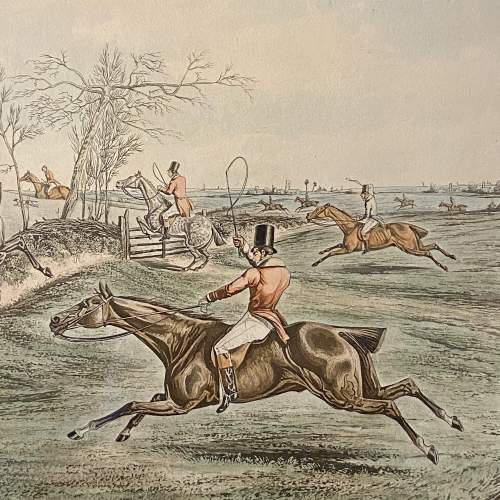 H Aiken Coloured Hunting Engraving The Full Cry image-2