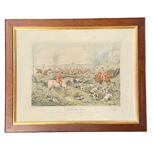 H Aiken Coloured Hunting Engraving Drawing the Cover image-1