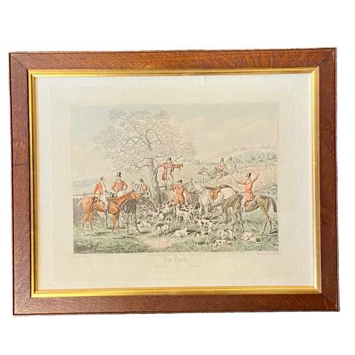 H Aiken Coloured Hunting Engraving The Death image-1